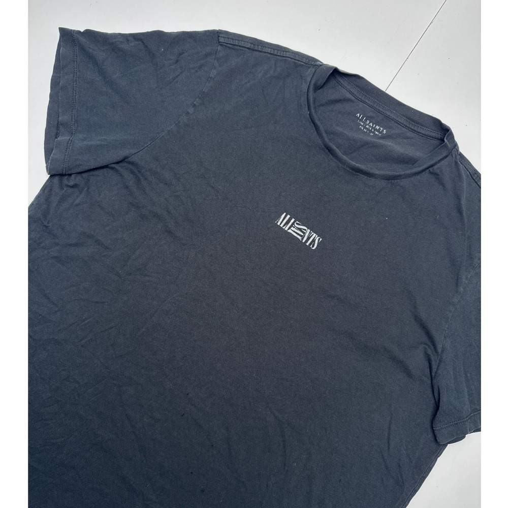 AllSaints Mens Logo Graphic Crew Neck T-Shirt Black Size Large